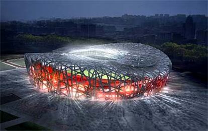 Proyecto del Estadio Nacional Olímpico de Pekín, de Herzog & De Meuron.