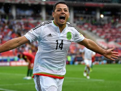 Hern&aacute;ndez durante un partido de la Copa Confederaciones