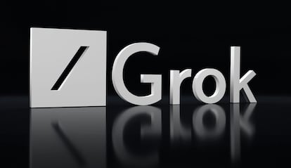 Logo de Grok en 3D