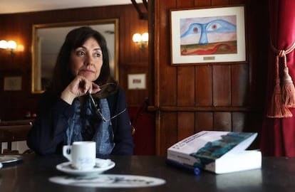 Yolanda Guerrero, en el caf&eacute; Gij&oacute;n de Madrid.