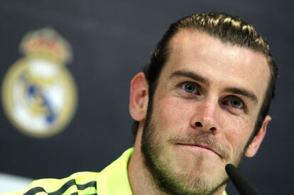 Gareth Bale en rueda de prensa.