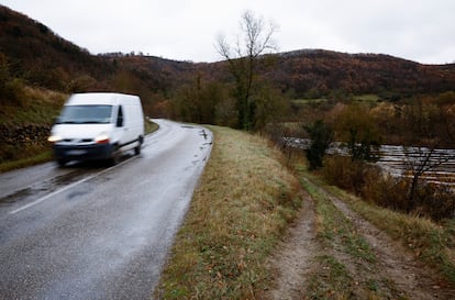 La carretera francesa en la que Alex Batty fue recogido por Fabien Accidini.