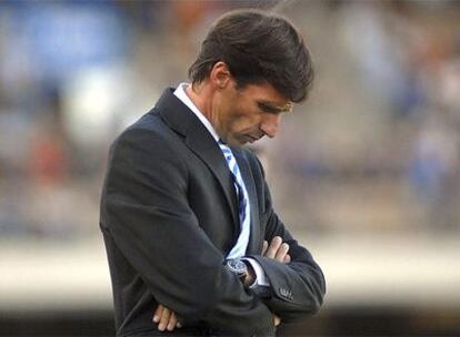 José Ángel Ziganda, entrenador del Xerez, durante el partido ante el Deportivo.