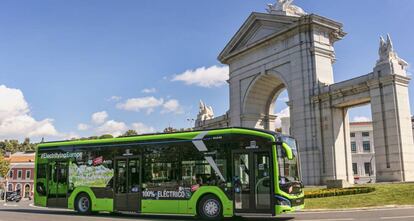 Autobús eléctrico de Man del Ayutamiento de Madrid.