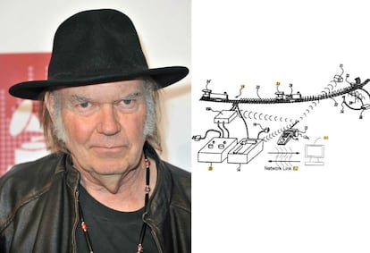 Las patentes que han registrado los famosos a lo largo de su vida dan una pista de sus aficiones secretas. En el caso del músico y compositor Neil Young, los trenes con control remoto. <a href="https://patents.google.com/patent/US8154227?oq=Neil+Young" rel=nofollow" target="_blank">En 2003, patentó este modelo con luces</a>, humo, sonidos y una serie de avances tecnológicos que mejoran la dinámica y movimiento del tren, obteniendo como resultado una experiencia más realista.