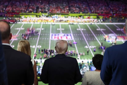 donald trump en el superbowl