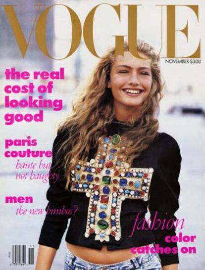 Portada del primer número de 'Vogue USA' dirigido por Anna Wintour, en noviembre de 1988, fotografiado por Peter Lindbergh