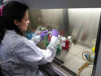 Una investigadora en el Hospital Niño Jesús de Madrid