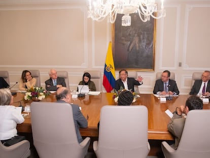 El presidente de Colombia, Gustavo Petro, preside su primer Consejo de Ministros en la Casa de Nariño.
