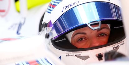 Susie Wolff, el pasado viernes, en el circuito de Montmelo.