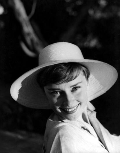 Audrey Hepburn en 'Villa Rolli', a las afueras de Roma en 1954.