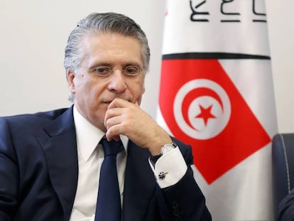Nabil Karoui el día que oficializó su candidatura a la presidencia de Túnez