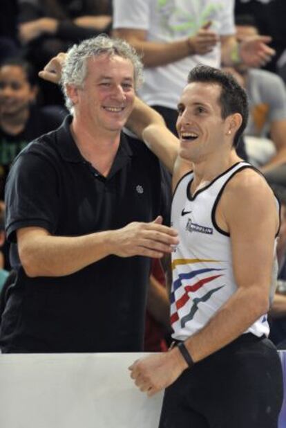 Philippe D'Encausse y Renaud Lavillenie.