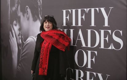 E. L. James, en el estreno en el neoyorquino teatro Ziegfeld Theatre de 'Cincuenta sombras de Grey' el pasado 6 de febreo.