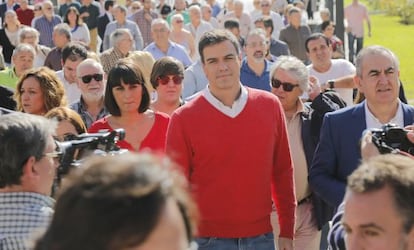 Pedro S&aacute;nchez en Cartagena (Murcia) este jueves.