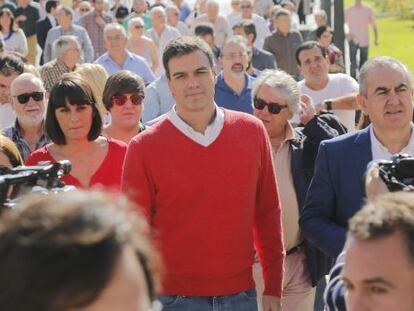 Pedro S&aacute;nchez en Cartagena (Murcia) este jueves.