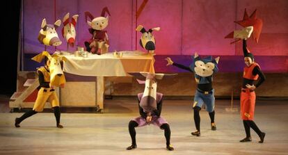Una escena de la ópera infantil 'Bremengo Musikariak'.