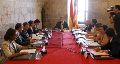 El Consell. presidido por Alberto Fabra, se reunió en Peñíscola.