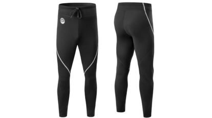 pantalones de neopreno confeccionados en una mezcla de neopreno y nailon.