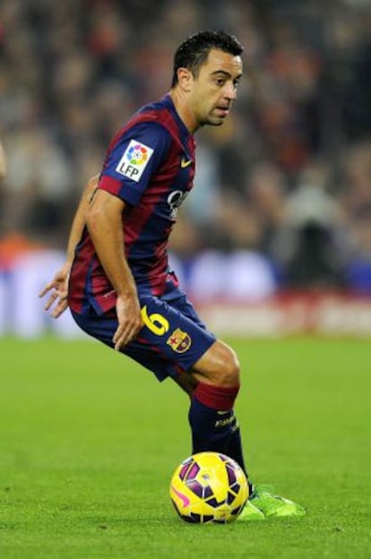 Xavi Hernández, durante el último encuentro de Liga contra el Sevilla.