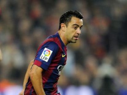 Xavi Hernández, durante el último encuentro de Liga contra el Sevilla.