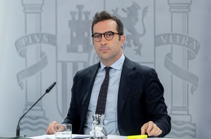 El ministro de Economía, Comercio y Empresa, Carlos Cuerpo, el miércoles durante el Consejo de Ministros.