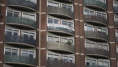 Un bloc d'habitatges de lloguer a Barcelona.