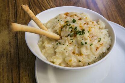 Mushroom and Idiazábal cheese ‘risotto’ at Gandarias.