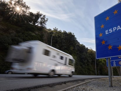 La frontera entre España y Francia, en Le Perthus, en junio de 2020.