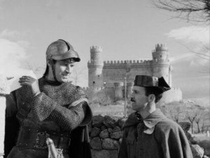 Charlton Heston durante el rodaje de El Cid, en Manzanares el Real, en 1961. 