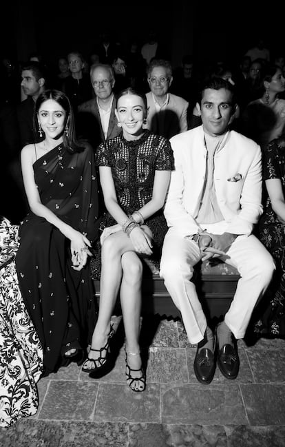 Princess Gauravi Kumari of Jaipur, Claire Deroo, and HH Maharaja Sawai Padmanabh Singh of Jaipur