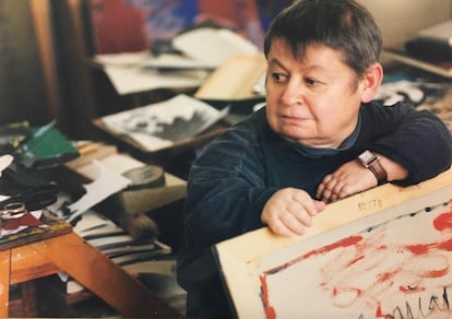 La pintora alemana Galli, seudónimo artístico de Anna Gabriele Müller, fotografiada en 2003.