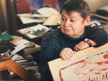 La pintora alemana Galli, seudónimo artístico de Anna Gabriele Müller, fotografiada en 2003.