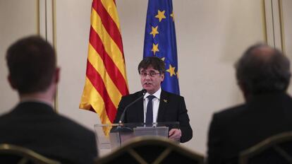 Carles Puigdemont, el pasado febrero.