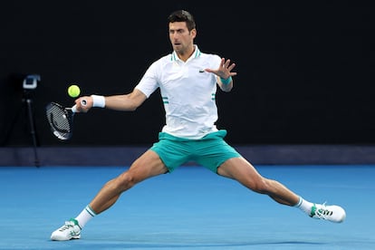 Novak Djokovic, en un partido ante Daniil Medvedev