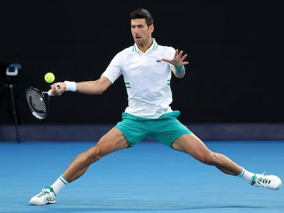 Novak Djokovic, en un partido ante Daniil Medvedev