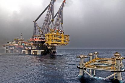 Plataforma Castor, en aguas de Castell&oacute;n.  
 