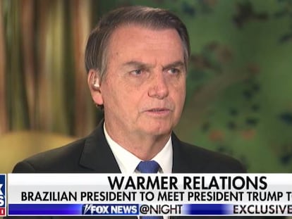 Presidente Jair Bolsonaro durante entrevista na Fox News.