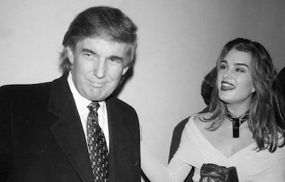 Donald Trump y Brooke Shields, en 1992. 