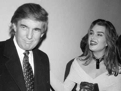 Donald Trump y Brooke Shields, en 1992. 