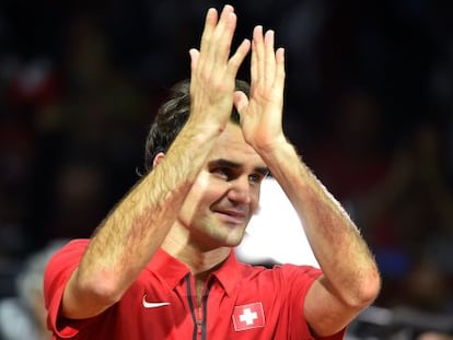 Federer celebra el t&iacute;tulo