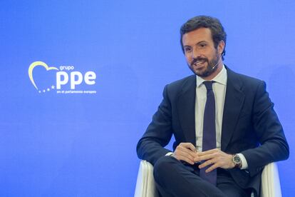 Pablo Casado at a European People's Party event in Madrid on Monday. 