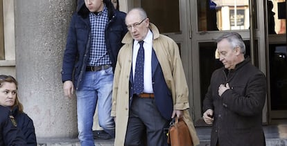 Rodrigo Rato, a la salida de los juzgados de la Plaza de Castilla.