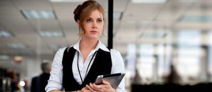 Lois Lane (Amy Adams), presumiendo de trayectoria periodística, que es su principal ocupación en 'El hombre de acero'