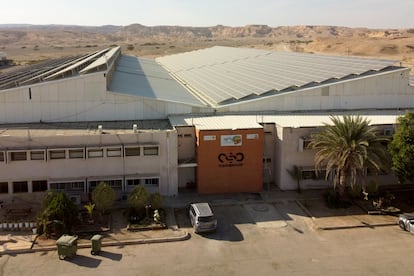 La sede de la empresa cibernética israelí NSO Group en el desierto de Arava, en Sapir, Israel.