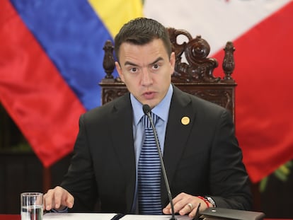 El presidente de Ecuador, Daniel Noboa.