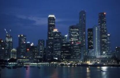 Vista de la ciudad de Singapur.