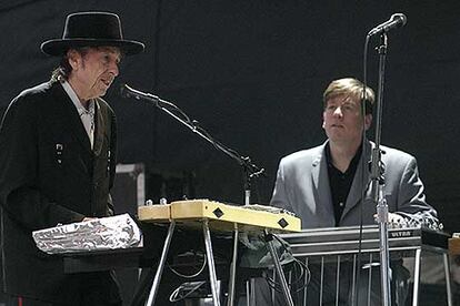 Bob Dylan, ayer en San Sebastián.