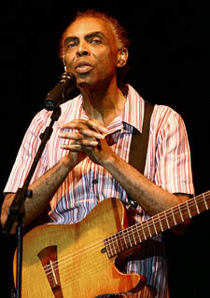 Gilberto Gil, durante el concierto en el Conde Duque de Madrid.