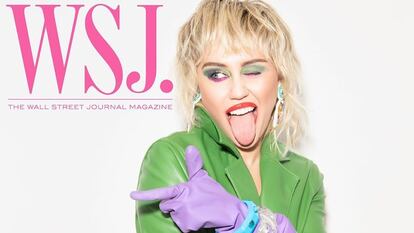 Miley Cyrus en la portada del 'Wall Street Journal Magazine'.